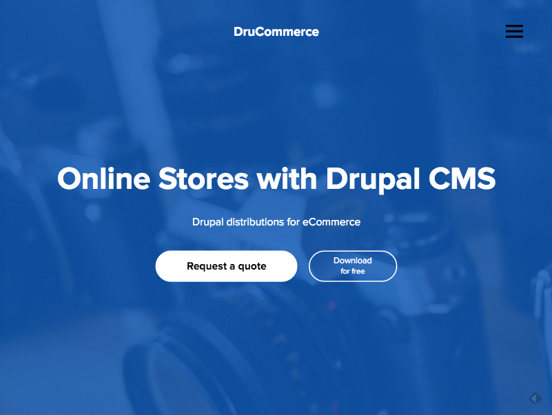 e-commerce landing page screenshot